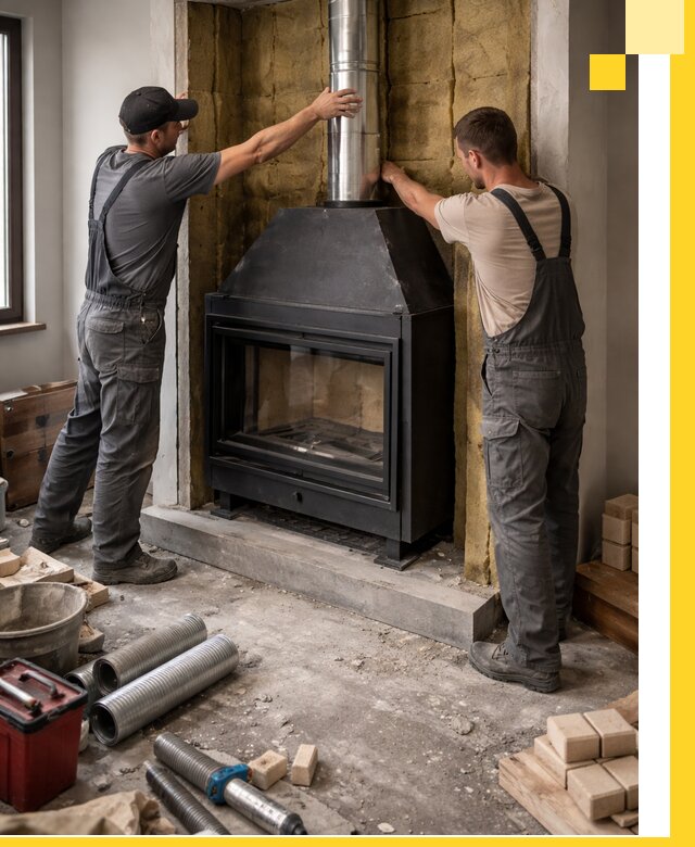 Изготовление и монтаж закрытых каминов в Можге под ключ