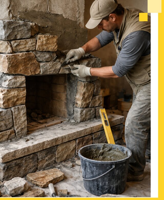 Изготовление и установка каменных каминов под ключ в Можге