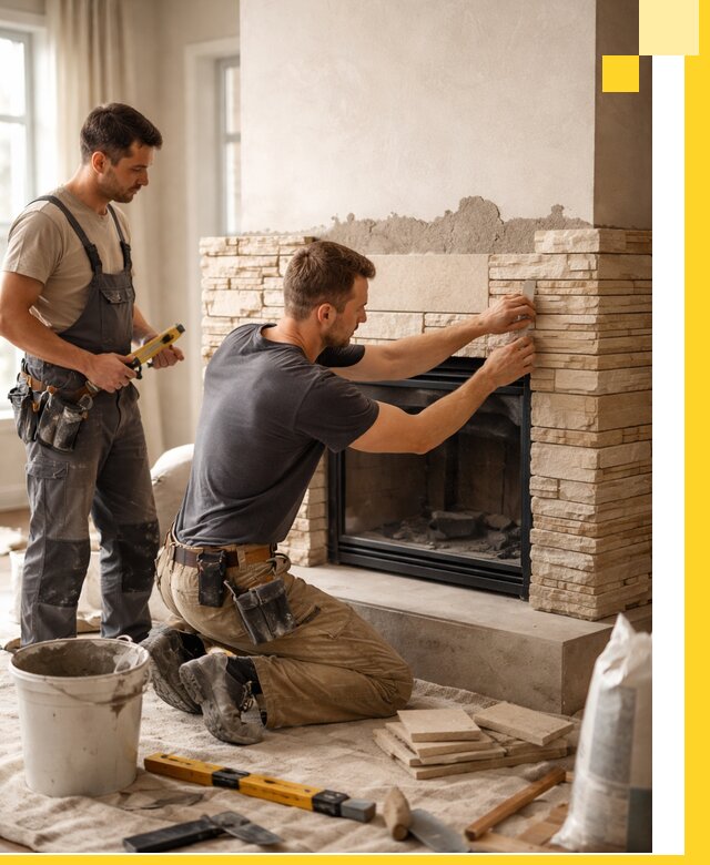 Установка и монтаж каминов для загородного дома в Можге