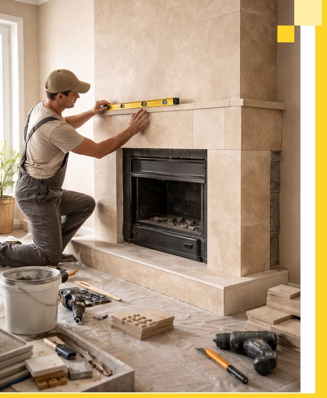 Установка и монтаж каминов в частном доме под ключ в Можге