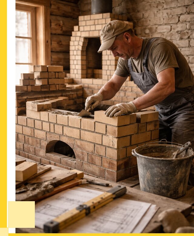 Кладка печей из кирпича в Можге цены от 30384 р. - ЭриданМжг