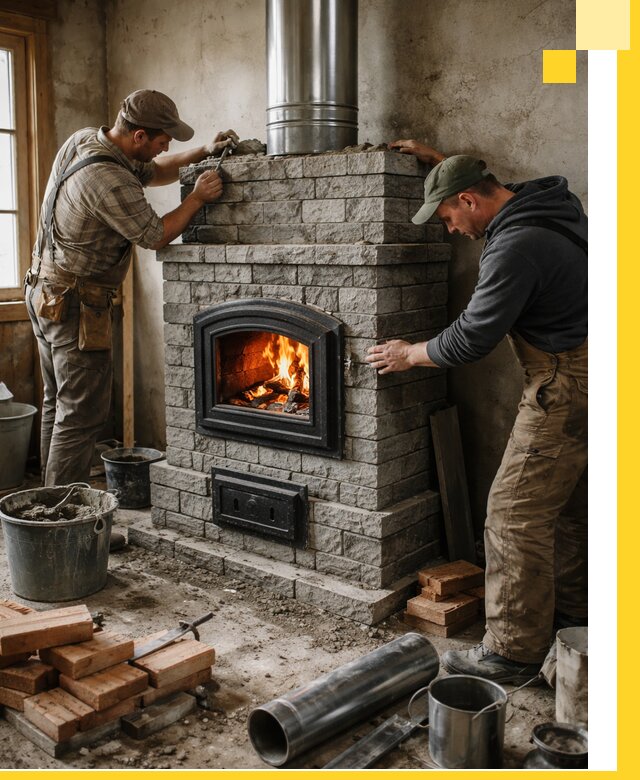 Производство, поставка и монтаж дровяных печей в Можге