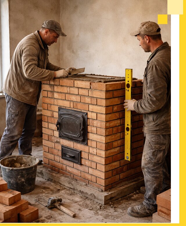 Отопительные печи под ключ в Можге, установка и сборка