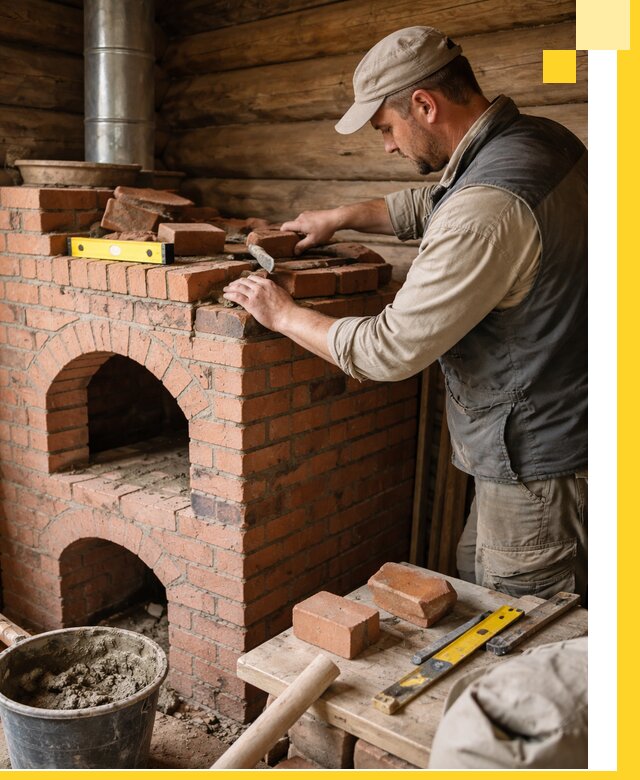 Изготовление и установка русских печей в Можге под ключ