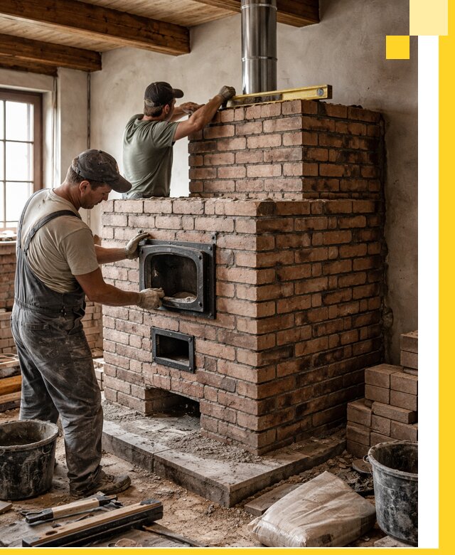 Печи для загородного дома под ключ в Можге — монтаж и сервис