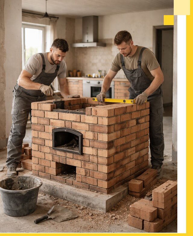 Установка и монтаж печей в частном доме в Можге под ключ