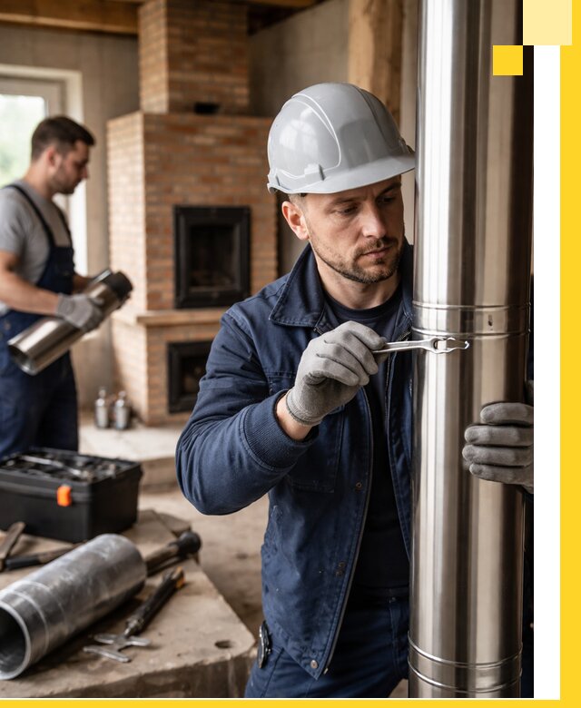 Профессиональный монтаж дымоходов для печей в Можге