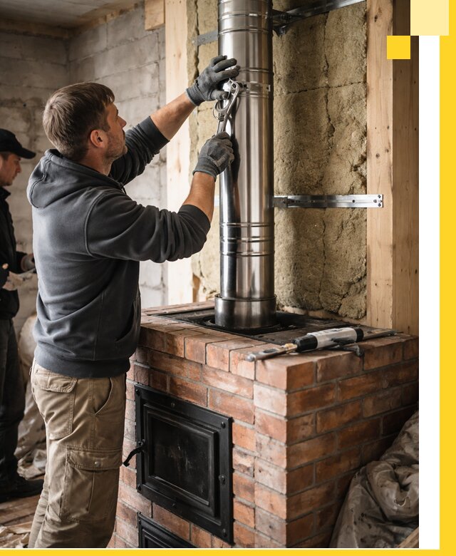 Изготовление и монтаж печей и дымоходов под ключ в Можге