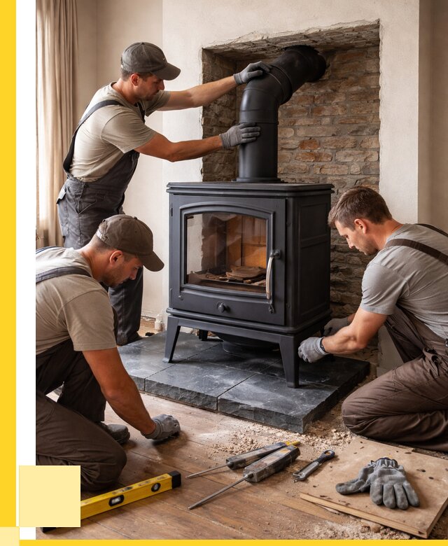 Монтаж печи камина в частном доме в Можге от 25320 р. | ЭриданМжг
