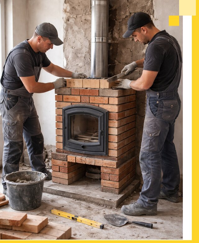 Монтаж печи камина под ключ в Можге с гарантией и пусконаладкой