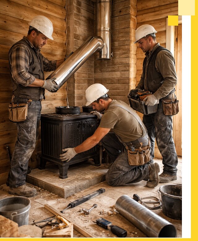 Профессиональный монтаж банных печей и дымоходов в Можге