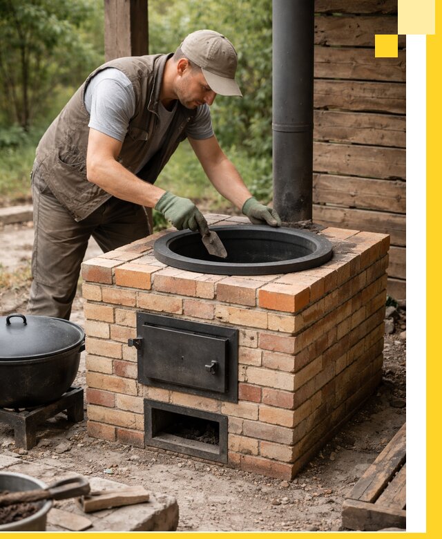 Изготовление и установка печей для казана в Можге под ключ