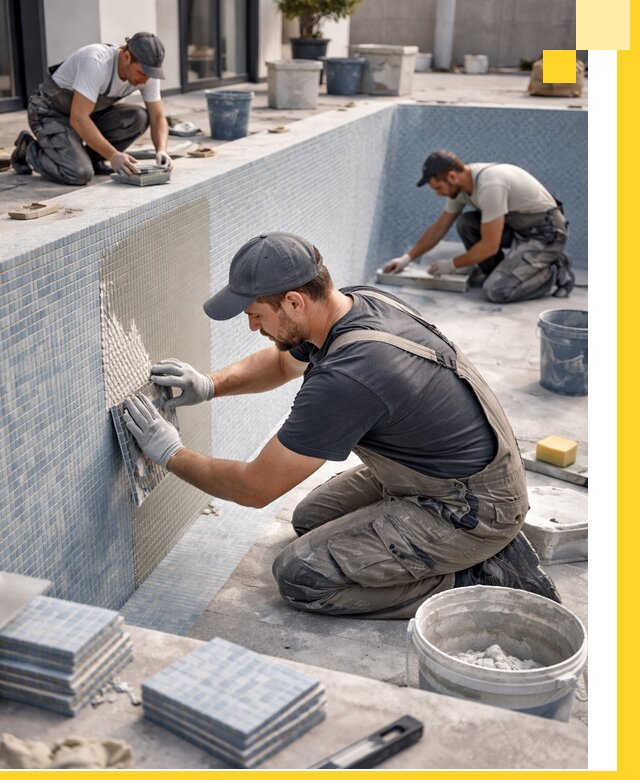 Облицовка бассейнов в Можге плитка мозаика гидроизоляция