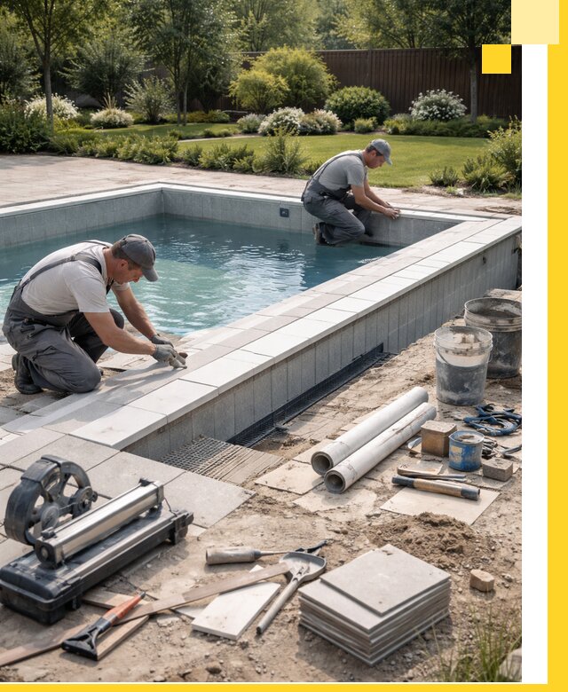 Строительство открытых бассейнов под ключ в Можге профессионально