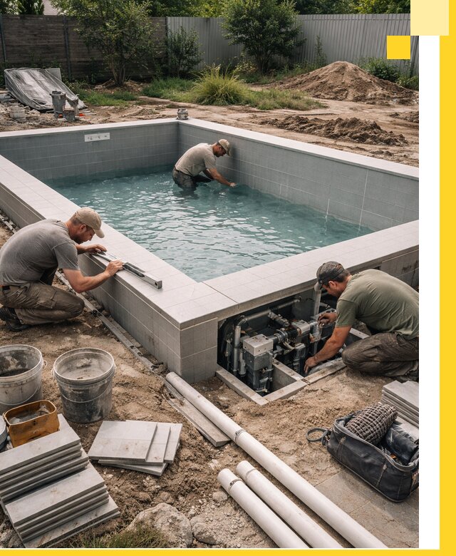 Строительство и монтаж бассейнов для дачи под ключ в Можге