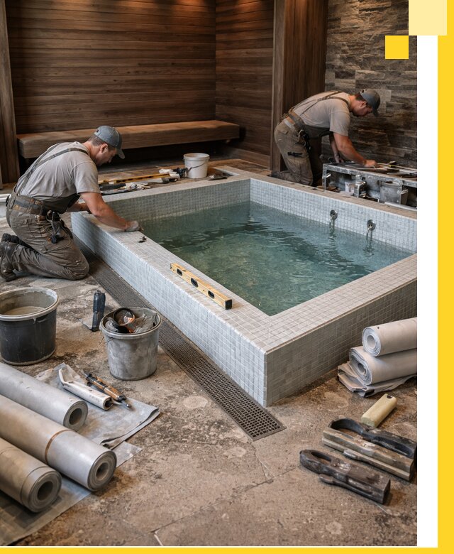 Установка и строительство бассейнов для сауны в Можге