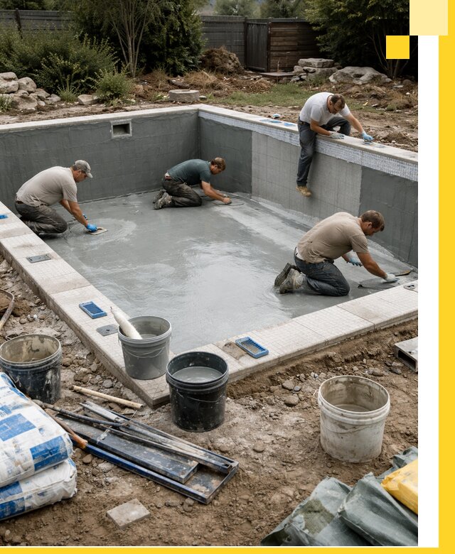 Изготовление и монтаж чаши бассейна под ключ в Можге