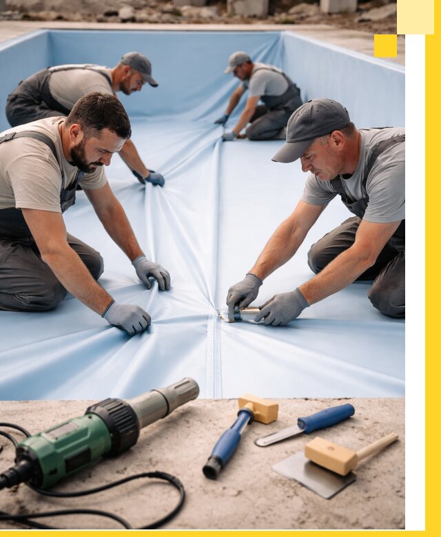 ПВХ пленка для бассейнов с монтажом и гарантией в Можге