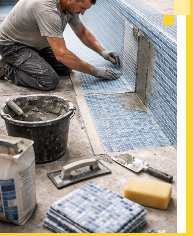 Укладка и ремонт мозаики для бассейнов под ключ в Можге