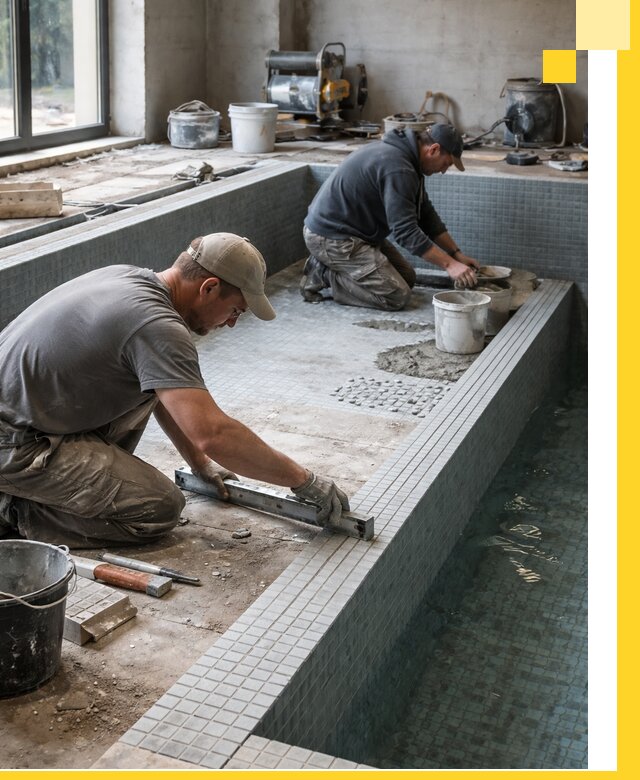 Строительство бассейна в частном доме в Можге под ключ