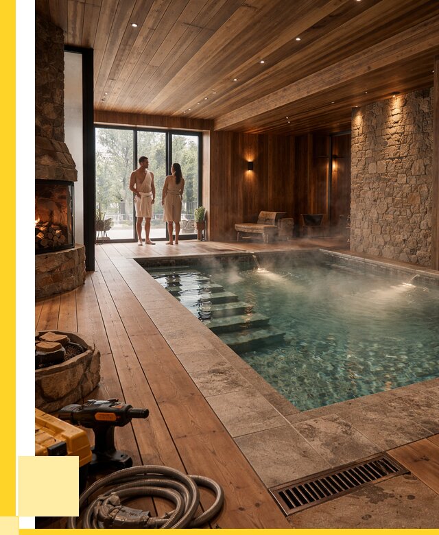 Проекты бань с бассейном под ключ в Можге от 75960 р., ЭриданМжг