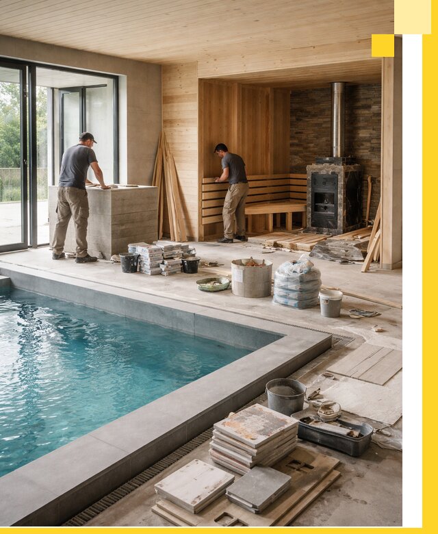 Проектирование и строительство бань с бассейном в Можге