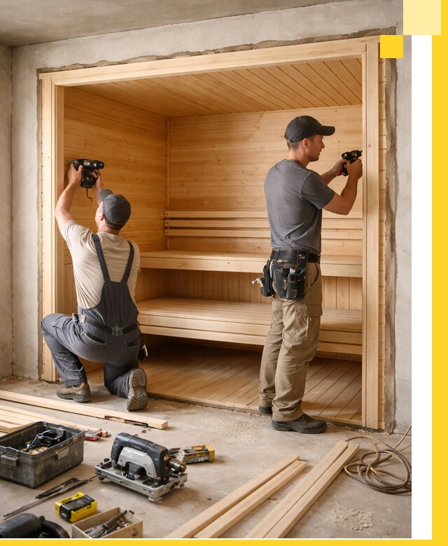 Монтаж саун под ключ в Можге — проектирование и установка