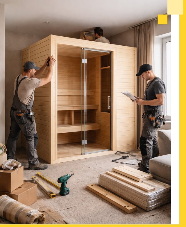 Установка и благоустройство саун в квартире в Можге