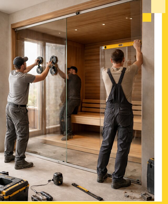 Производство и монтаж стеклянных саун под ключ в Можге