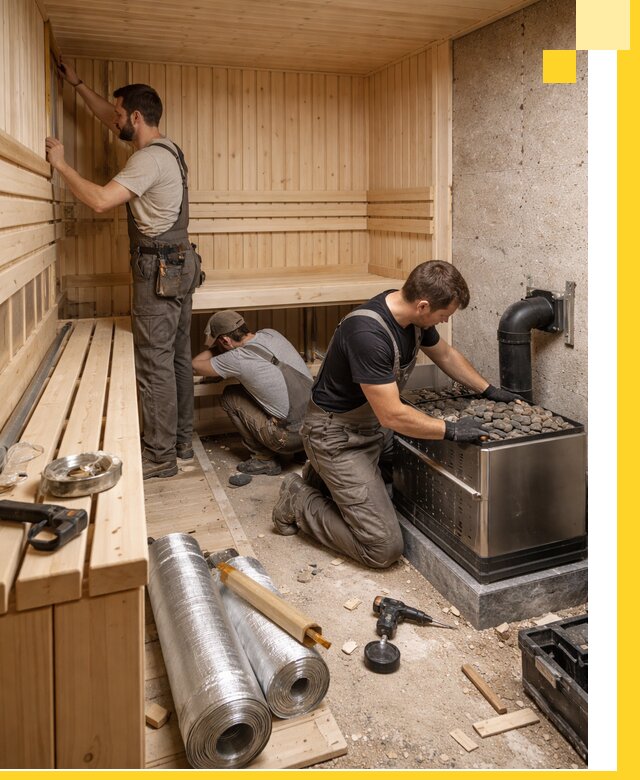 Индивидуальные сауны на заказ в Можге под ключ, проект и монтаж