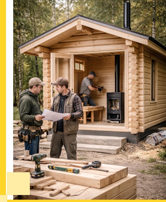 Монтаж бань под ключ в Можге — от 202560 р. | ЭриданМжг