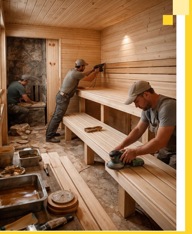 Профессиональная отделка бань в Можге под ключ, с гарантией