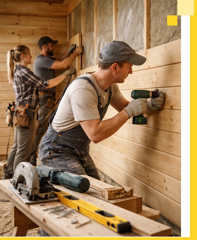 Обшивка бань под ключ в Можге: отделка стен и потолков