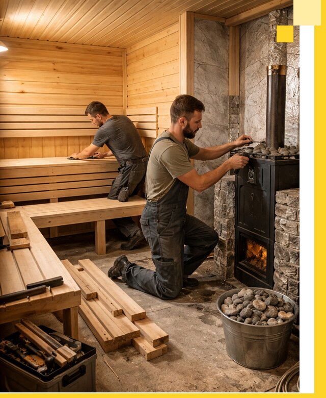 Дизайн и строительство интерьеров бань под ключ в Можге