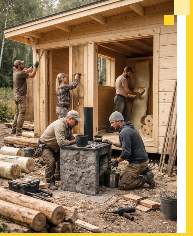 Купить баню под ключ в Можге строительство монтаж отделка