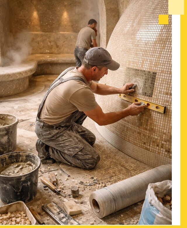 Хамам под ключ в Можге: проектирование, строительство, отделка