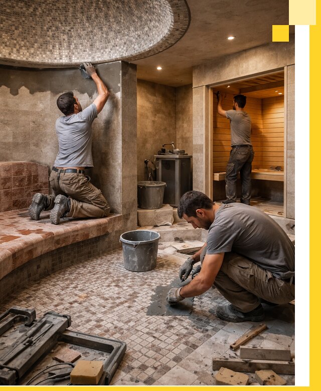 Проект и строительство хамама бани и сауны под ключ в Можге